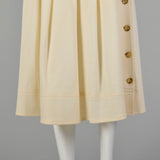 XS Sonia Rykiel 1990s Cream A-line Skirt
