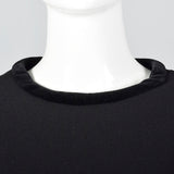 1980s Valentino Miss V Black Dress