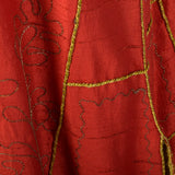 1970s Red Silk Dupioni Kaftan