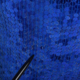 Small 1990s Blue Sequin Body Con Party Dress Long Sleeve Mini Dress Cold Shoulder Dress