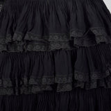 1960s Black Ruffle Dress