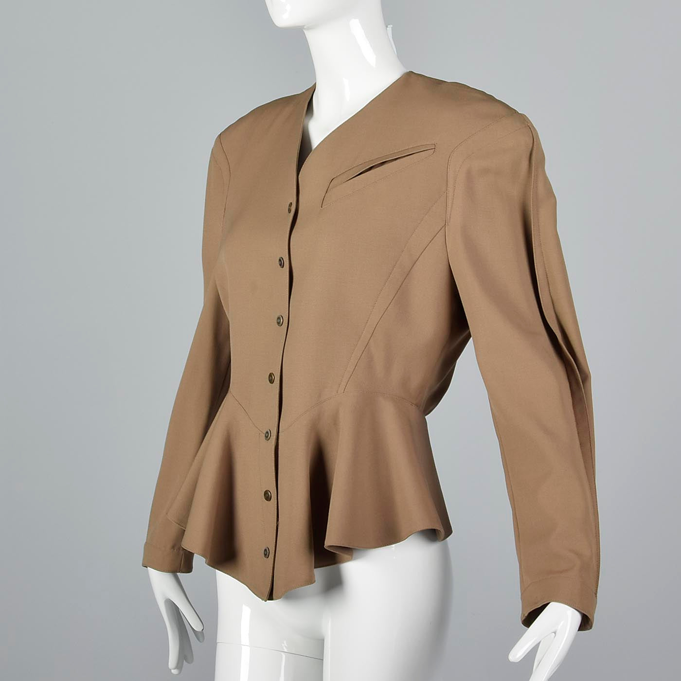 XS Thierry Mugler  1980s Tan Jacket