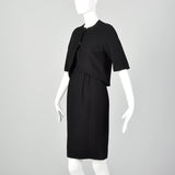 XS 1960s Black Dress Set and Matching Jacket