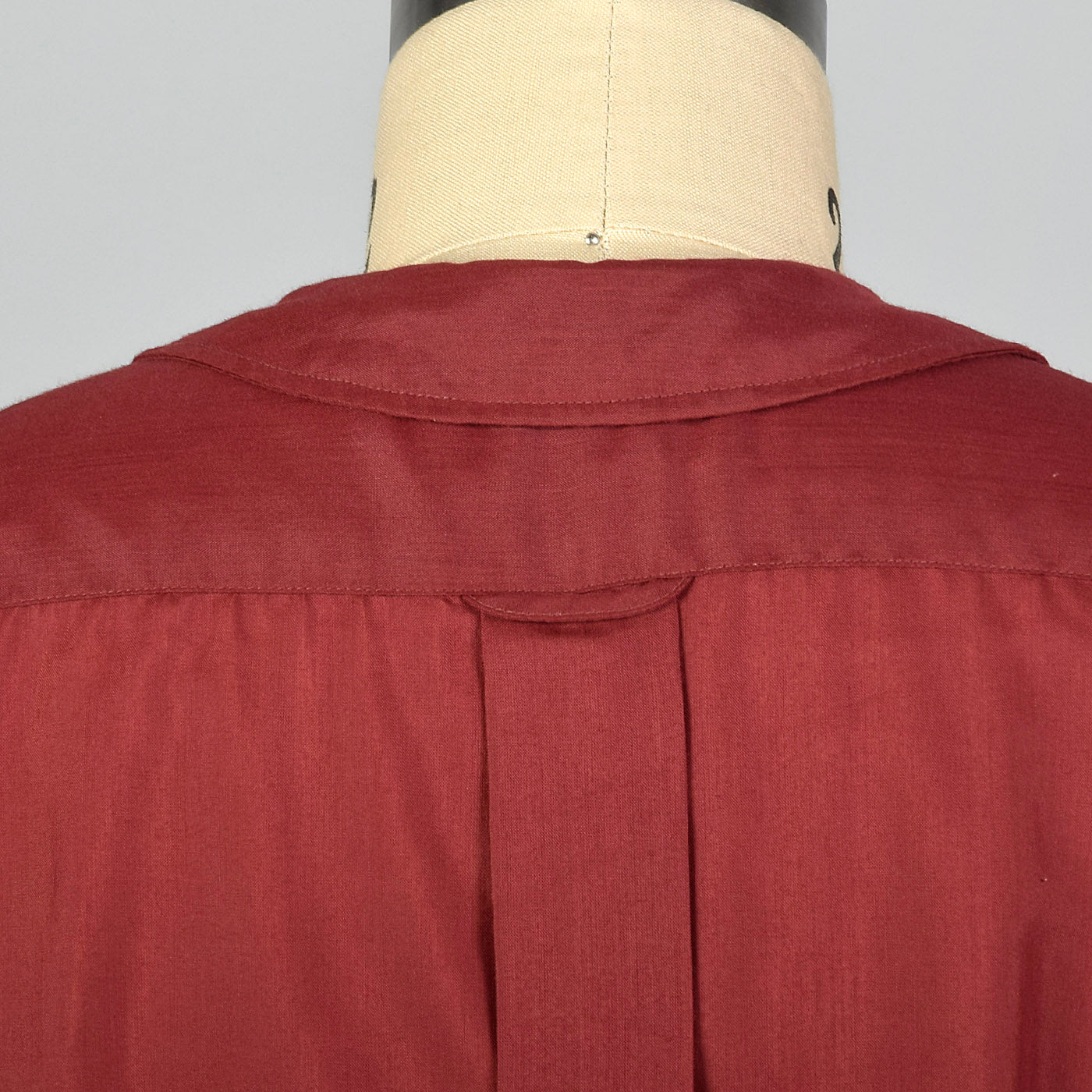 1960s Burgundy Shirt Dress