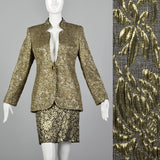 1980s Gianfranco Ferre Metallic Gold Suit