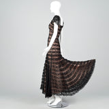 1940s Black Lace Mermaid Dress