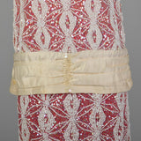 Small 1960s Hot Pink Beaded Top and Skirt Set