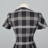 1950s Black and White Dress with Mermaid Hem