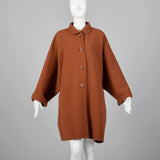 1980s Oscar de la Renta Brown Oversized Coat