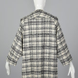 1960s Plaid Clutch Coat with Matching Skirt