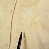 1950s Cashmere Sweater with Lace Inserts