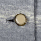 1950s Blue and White Stripe Fitted Blazer