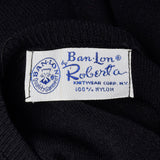 1960s Deadstock Black Nylon Knit Sweater