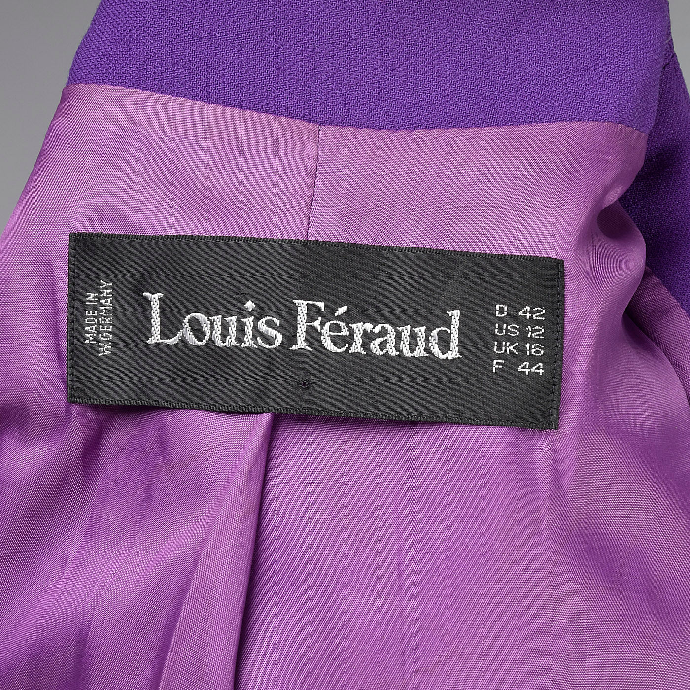 1980s Louis Feraud Purple Skirt Suit