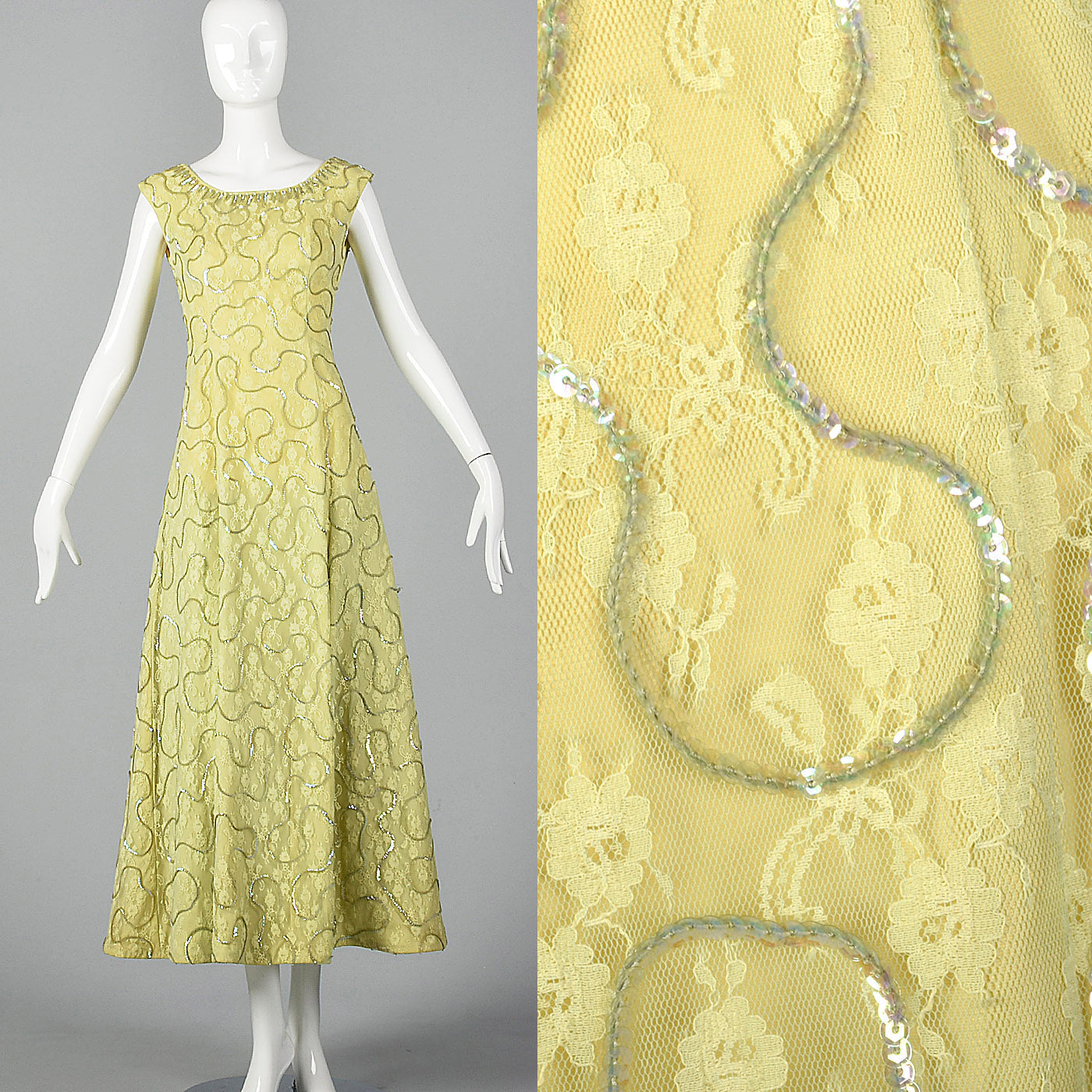 Green lace overlay dress online