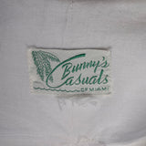 1950s White Day Dress with Floral Embroidery