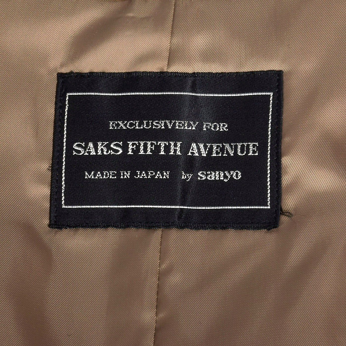1990s Mens Saks Fifth Avenue Sharkskin Trench Coat