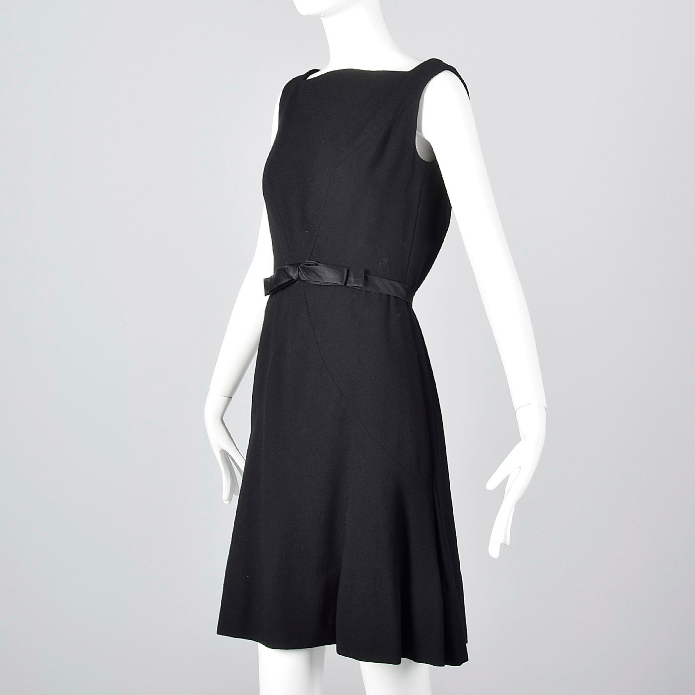 1950s Adele Simpson Black Dress with Button Up Back