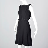 1950s Adele Simpson Black Dress with Button Up Back