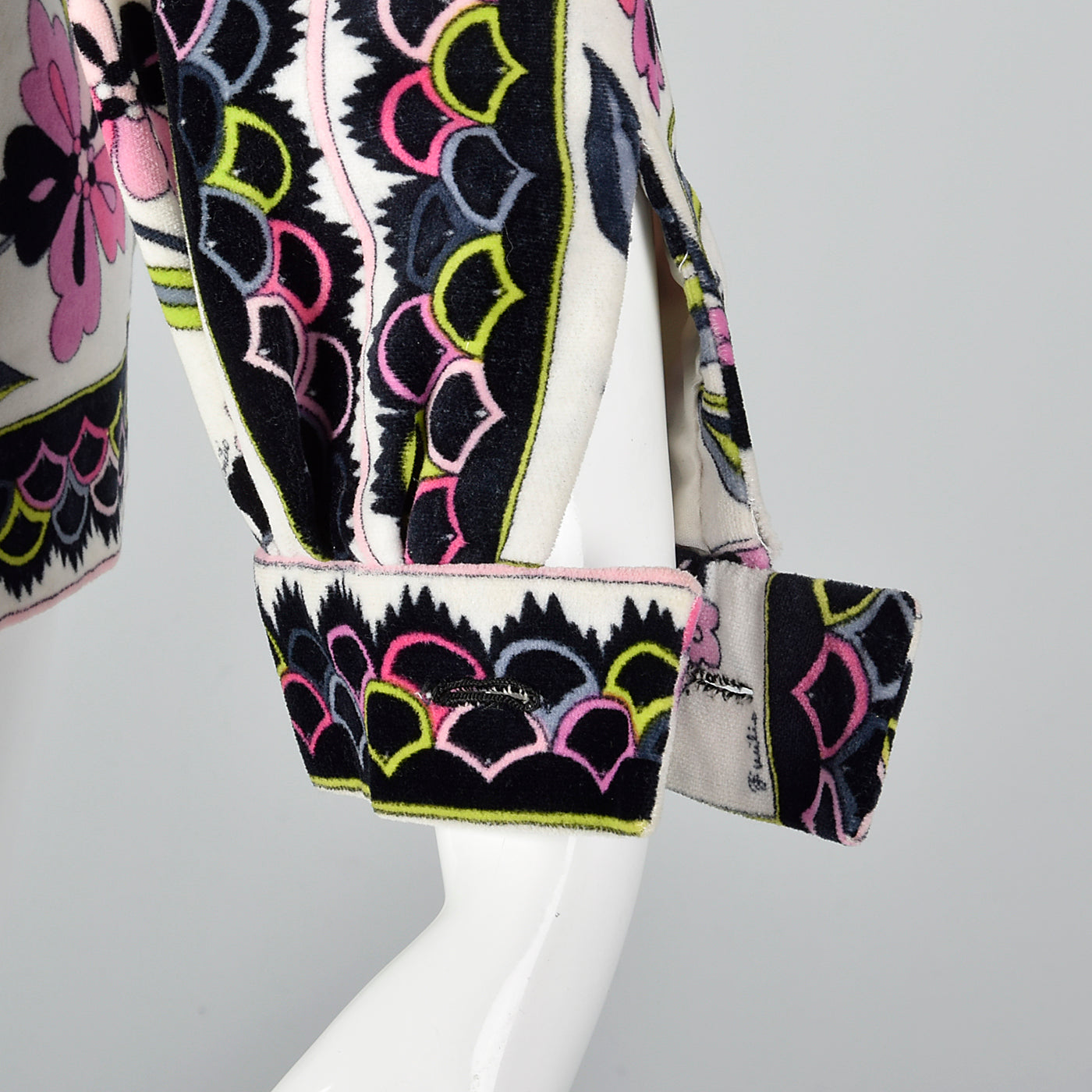1960s Emilio Pucci Print Velvet Top