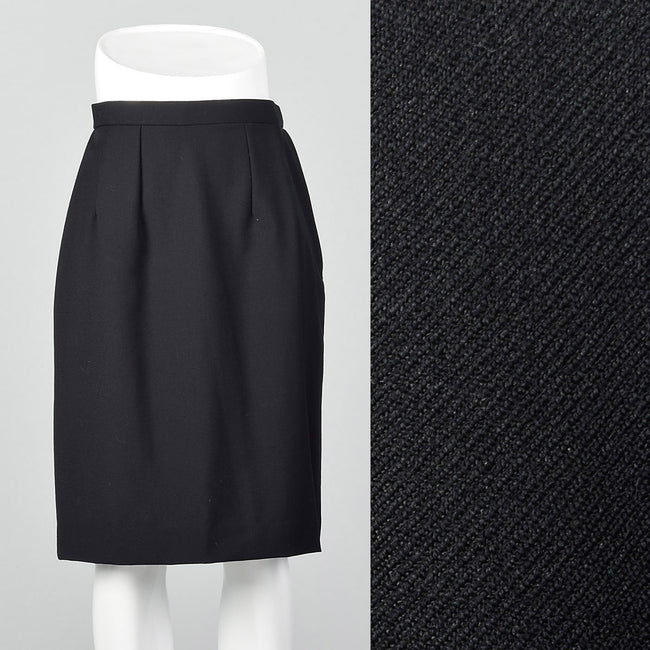 1950s Classic Black Pencil Skirt