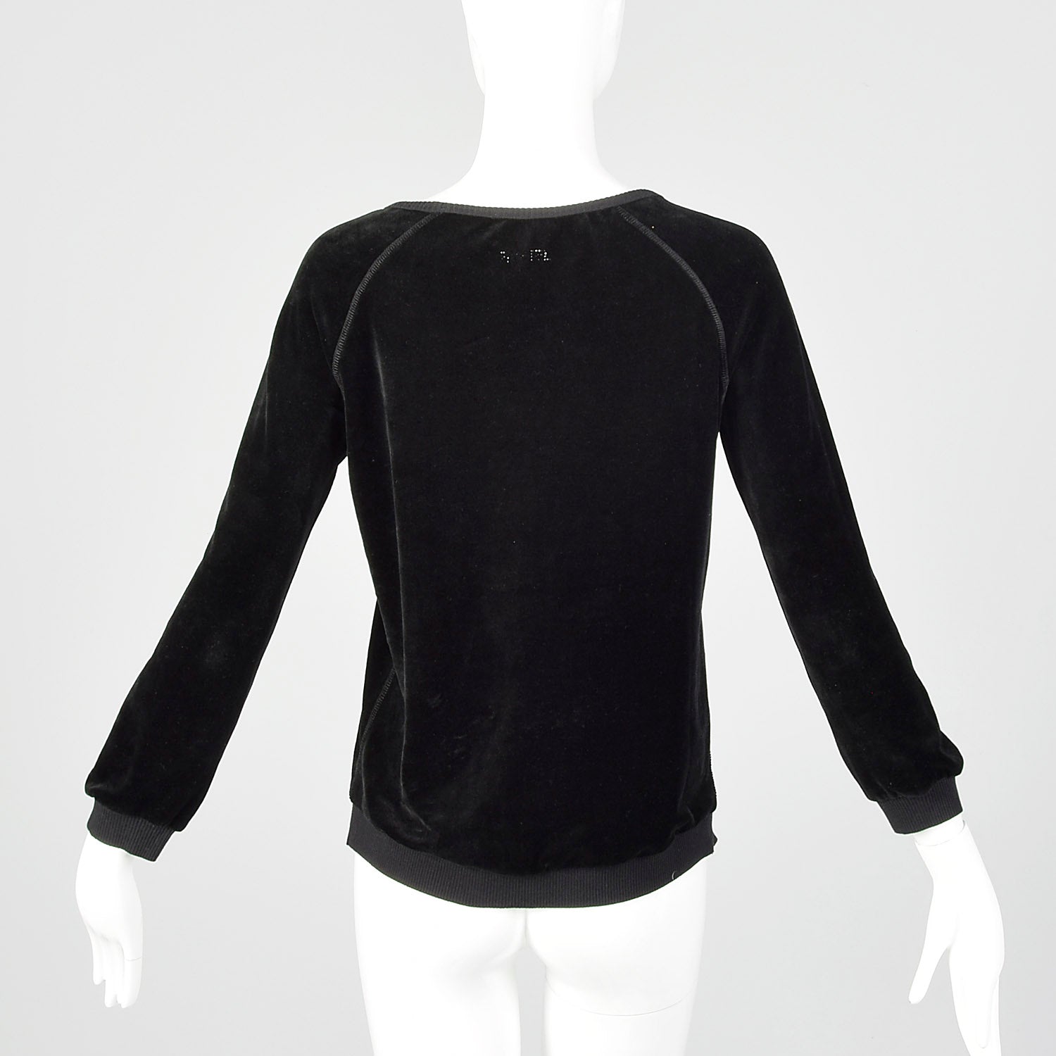 Small Sonia Rykiel 1990s Black Velour Top