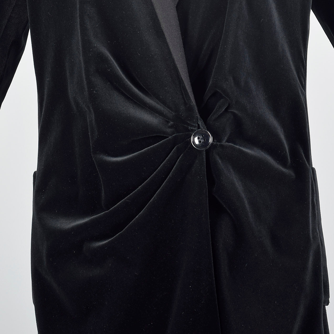 1980s Giorgio Armani Black Velvet Coat