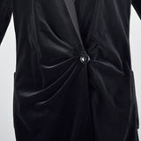 1980s Giorgio Armani Black Velvet Coat