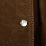 XXS 1970s Brown Suede Leather Top and Pants Set