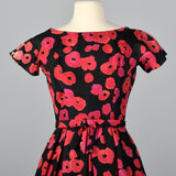 1950s Suzy Perette Silk Floral Dress