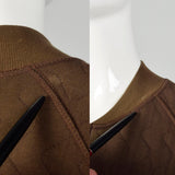 XL Sonia Rykiel 1990s Brown Quilted Bomber Jacket