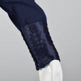 XS-Small Galanos 1980s Navy Dress