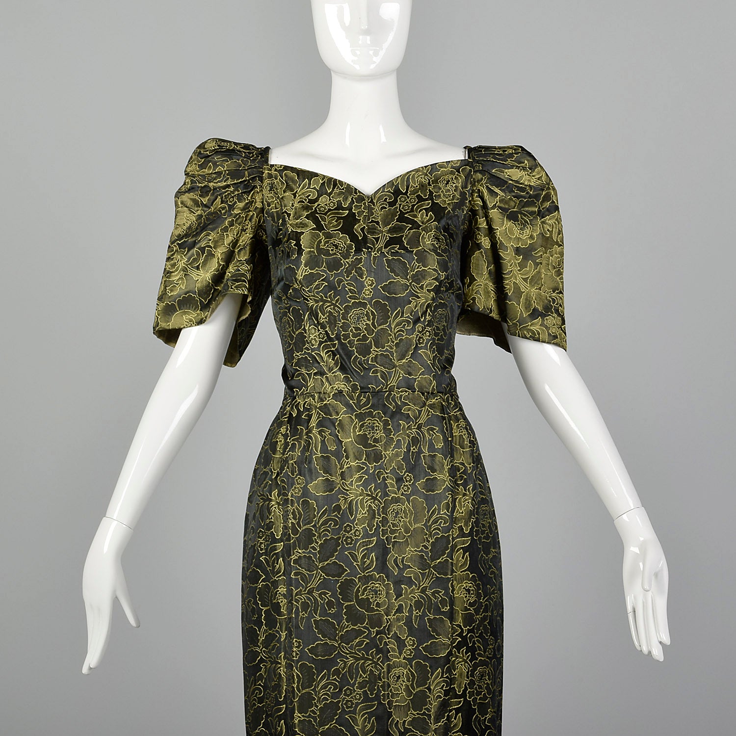 Small 1940s Damask Evening Gown