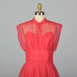 1950s Emma Domb Pink Tulle Party Dress