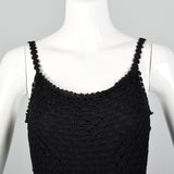 1990s Cache Black Crochet Dress