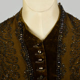 XXS 1800s Bodice Beaded Victorian Skirt Long Sleeve As Is