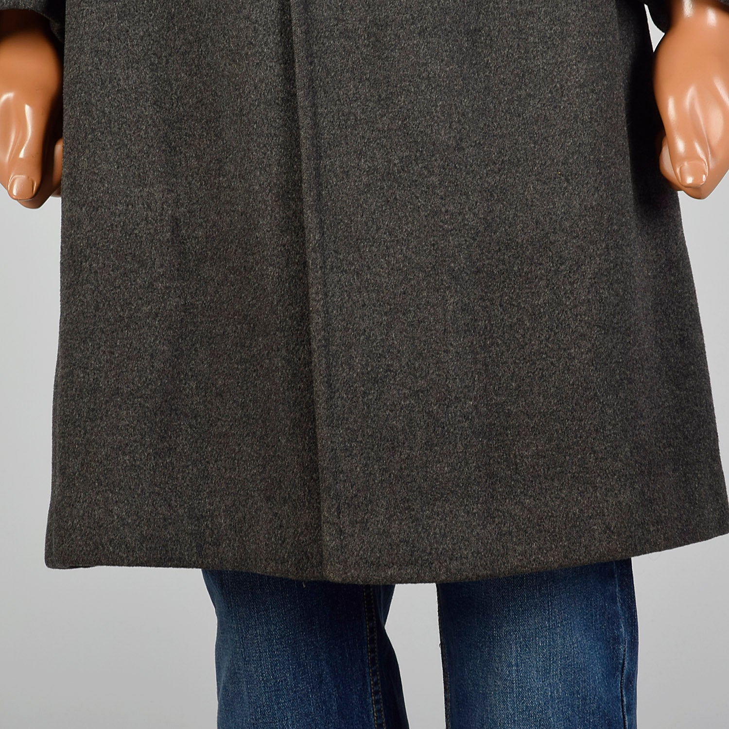 Medium 1950s Grey Burberry's Winter Coat Scottish Heavyweight Wool