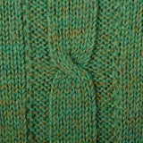 1960s Mens Green and Brown Cable Knit Sweater
