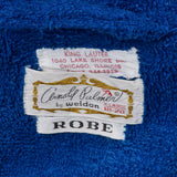 1960s Mens Blue Terry Cloth Robe
