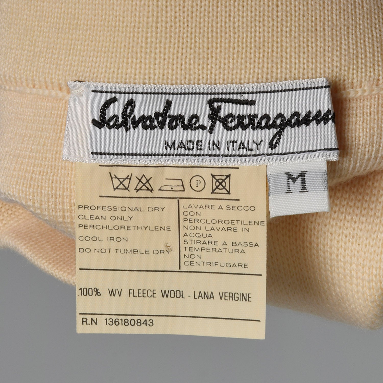 Salvatore Ferragamo 1990s Cream Knit Skirt