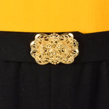1960s Yellow and Black Colorblock Dress