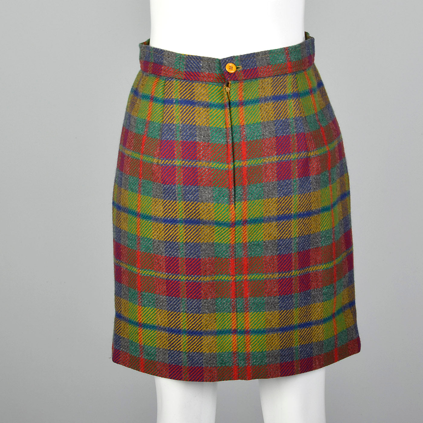 1990s Emanuel Ungaro Parallele Colorful Plaid Mini Skirt