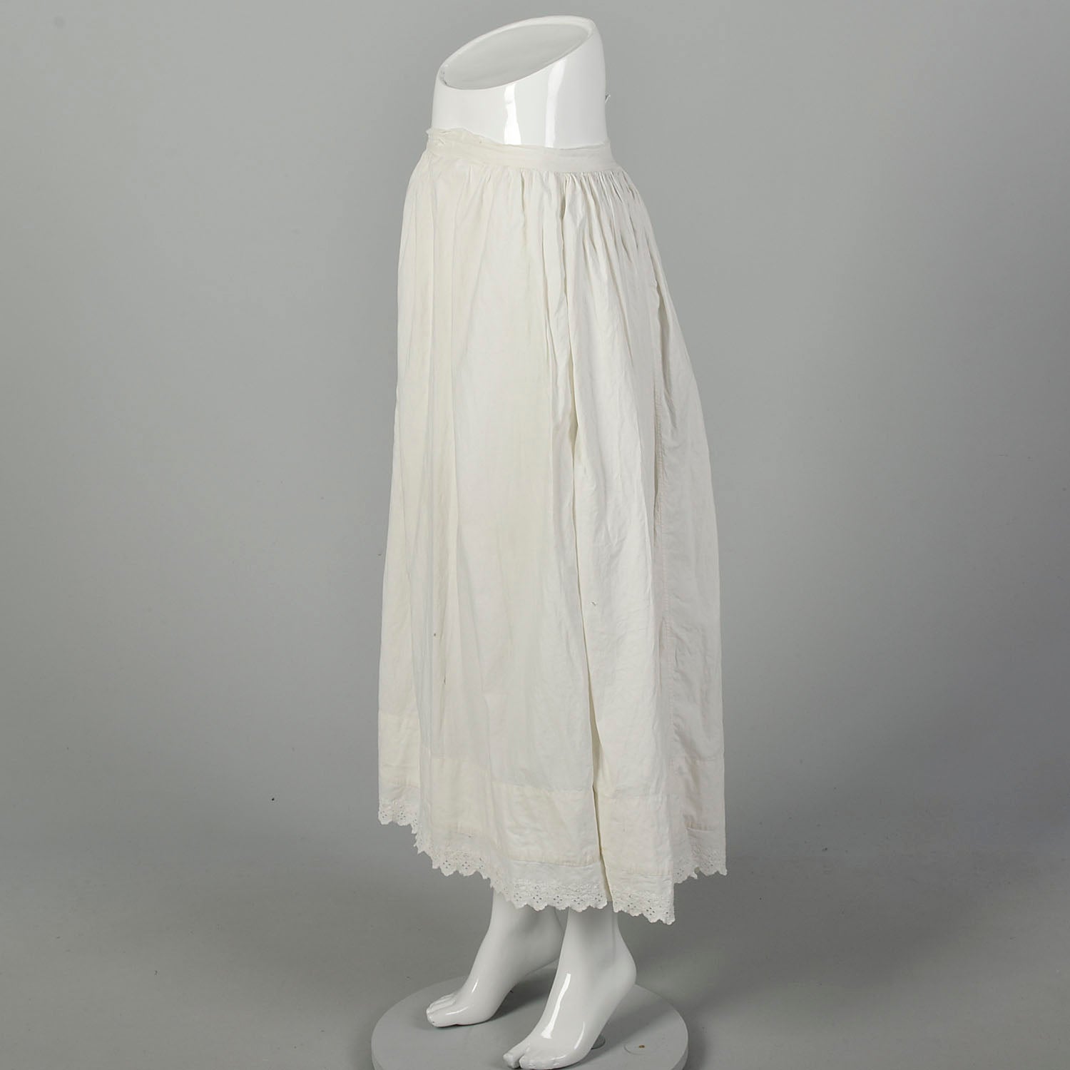 Medium 1900s Skirt Victorian Cotton Slip White Petticoat – Style & Salvage