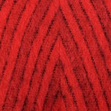 Medium 1980s Pauline Trigere Coat Red Mohair Black Stripes Winter Maxi Scarf Collar