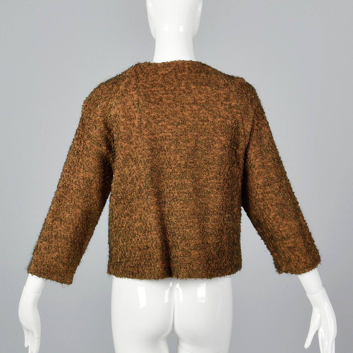 1960s Bouclé Jacket with Decorative Pom Pom Buttons