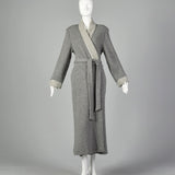 Medium Frette 1980s Gray Wool Robe