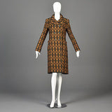 Bohemian Miu Miu Tapestry Coat with Double Breasted Closure