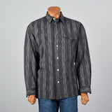 2000s Issey Miyake Gray Stripe Shirt