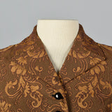 1950s Brown Lace Overlay Skirt Suit