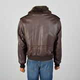 Large Mens Schott Brown Leather Jacket